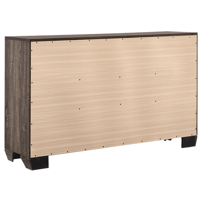 Kauffman 6-drawer Dresser Washed Taupe - detail 6