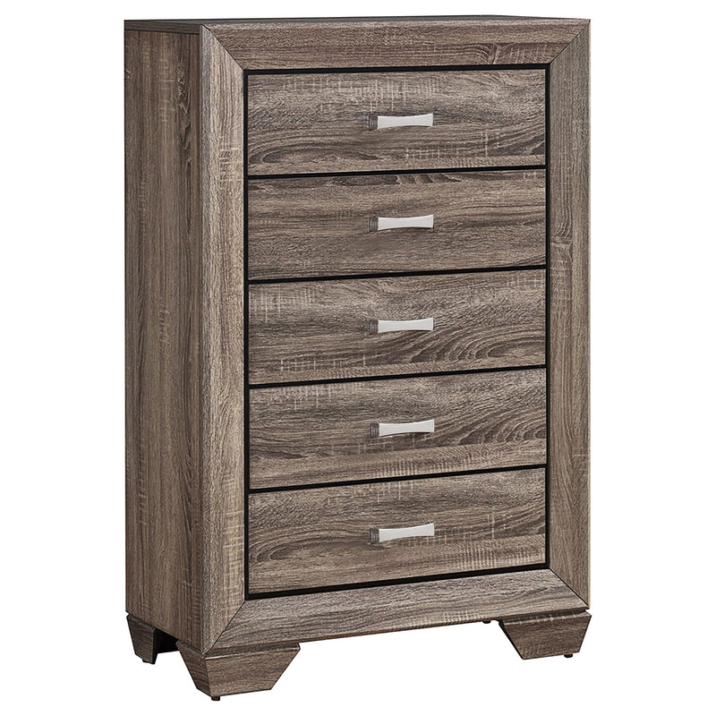 Kauffman 5-drawer Bedroom Chest Washed Taupe - alternate view