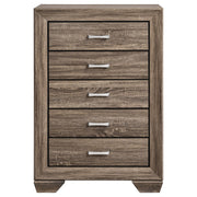 Kauffman 5-drawer Bedroom Chest Washed Taupe - detail 3