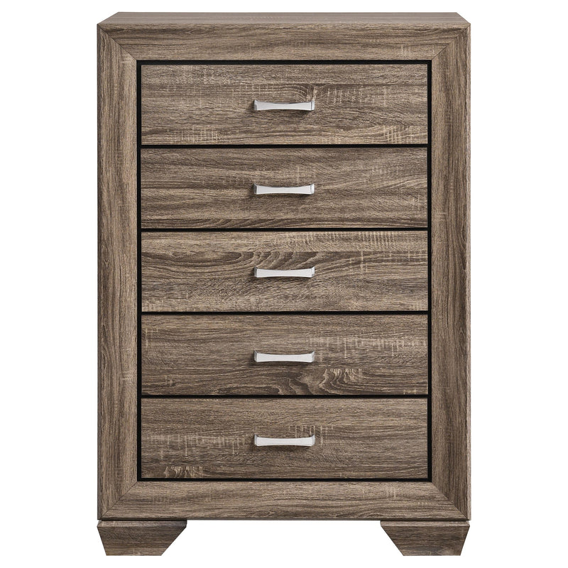 Kauffman 5-drawer Bedroom Chest Washed Taupe - detail 3