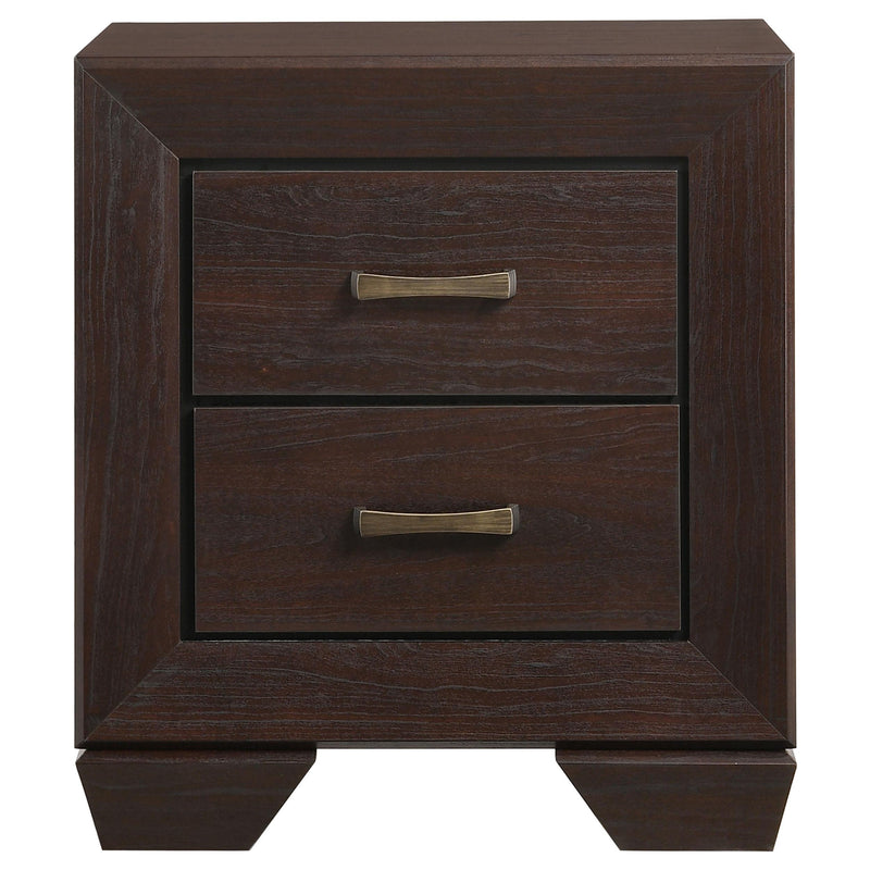 Kauffman 2-drawer Nightstand Dark Cocoa - detail 3