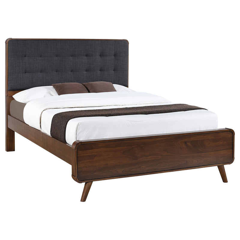 Robyn Wood Queen Platform Bed Dark Walnut - detail 3