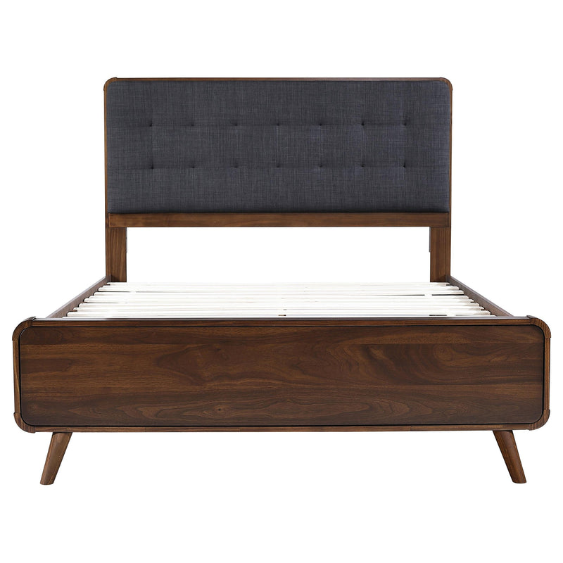 Robyn Wood Queen Platform Bed Dark Walnut - detail 4