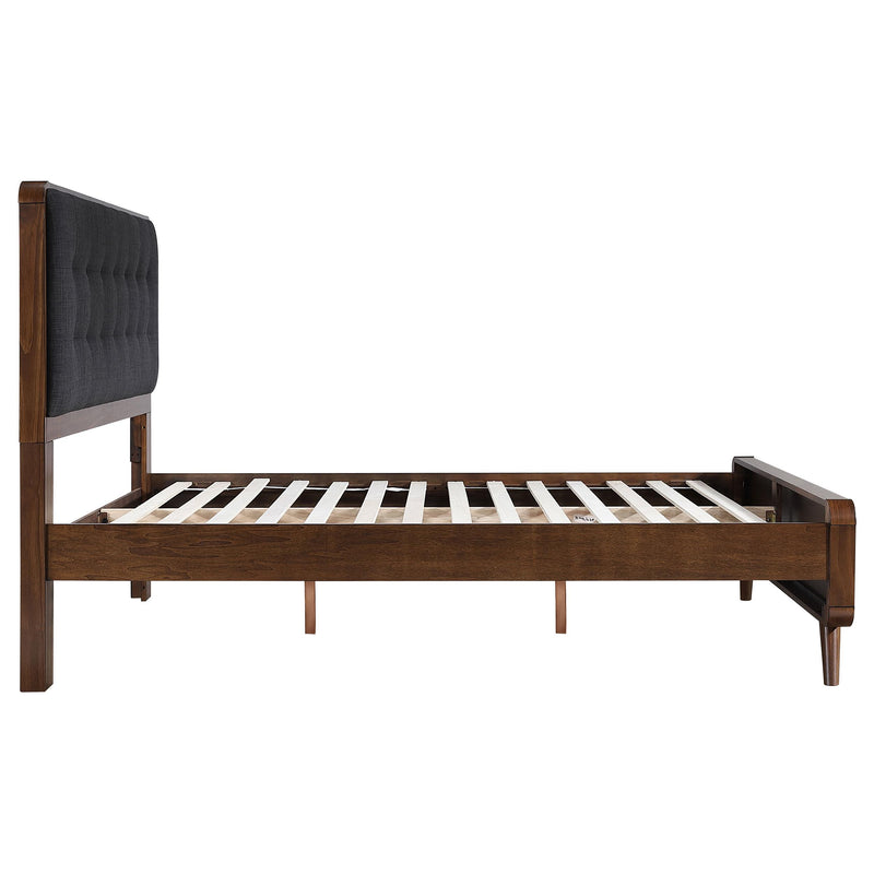 Robyn Wood Queen Platform Bed Dark Walnut - detail 6