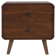 Robyn 2-drawer Nightstand Bedside Table Dark Walnut - detail 3
