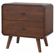 Robyn 2-drawer Nightstand Bedside Table Dark Walnut - detail 4