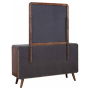Robyn 6-drawer Dresser with Mirror Dark Walnut - detail 6