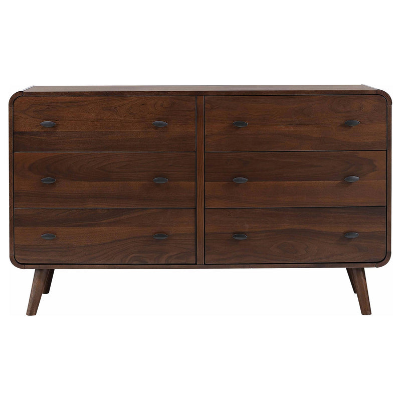 Robyn 6-drawer Bedroom Dresser Dark Walnut - detail 3