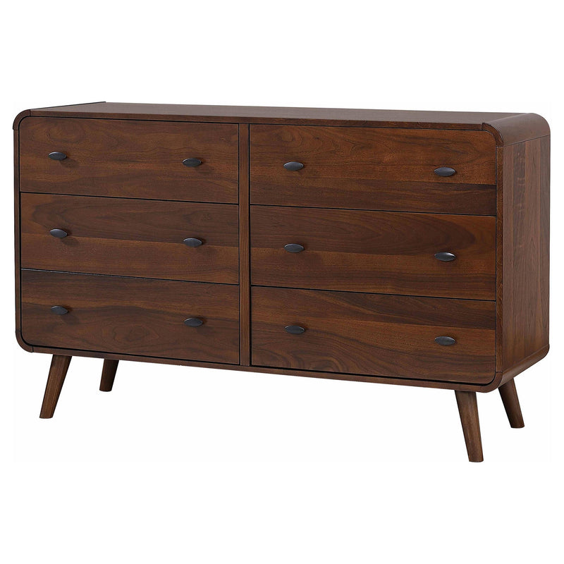 Robyn 6-drawer Bedroom Dresser Dark Walnut - detail 4