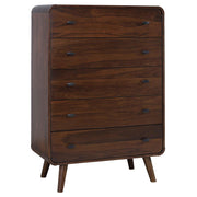 Robyn 5-drawer Bedroom Chest of Drawers Dark Walnut - alternate view