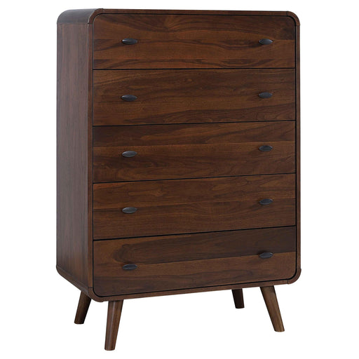 Robyn 5-drawer Bedroom Chest of Drawers Dark Walnut - alternate view