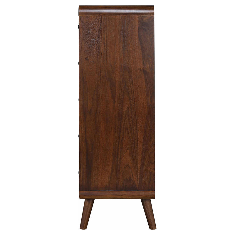 Robyn 5-drawer Bedroom Chest of Drawers Dark Walnut - detail 5