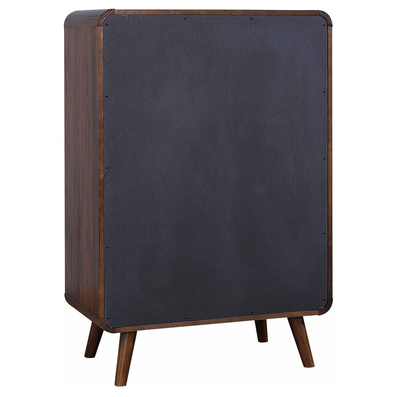 Robyn 5-drawer Bedroom Chest of Drawers Dark Walnut - detail 6