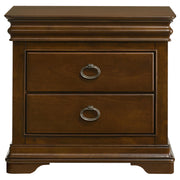 Garland 2-drawer Nightstand Bedside Table Brown Cherry - detail 3