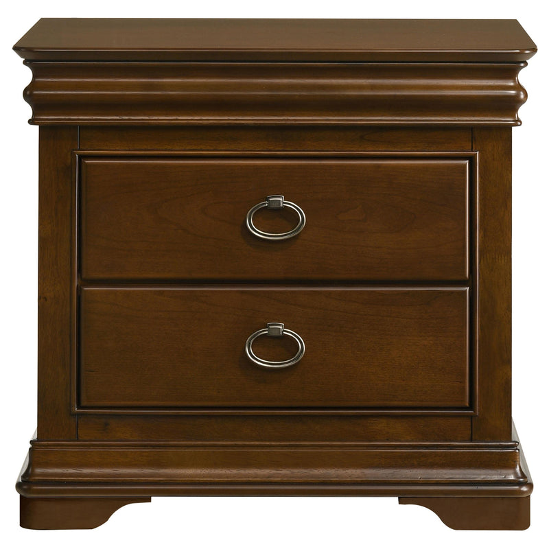 Garland 2-drawer Nightstand Bedside Table Brown Cherry - detail 3