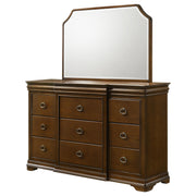Garland 9-drawer Bedroom Dresser with Mirror Brown Cherry - detail 4