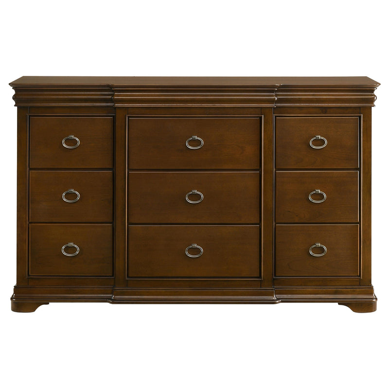 Garland 9-drawer Bedroom Dresser Cabinet Brown Cherry - detail 3