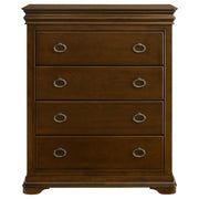 Garland 4-drawer Bedroom Chest of Drawers Brown Cherry - detail 3