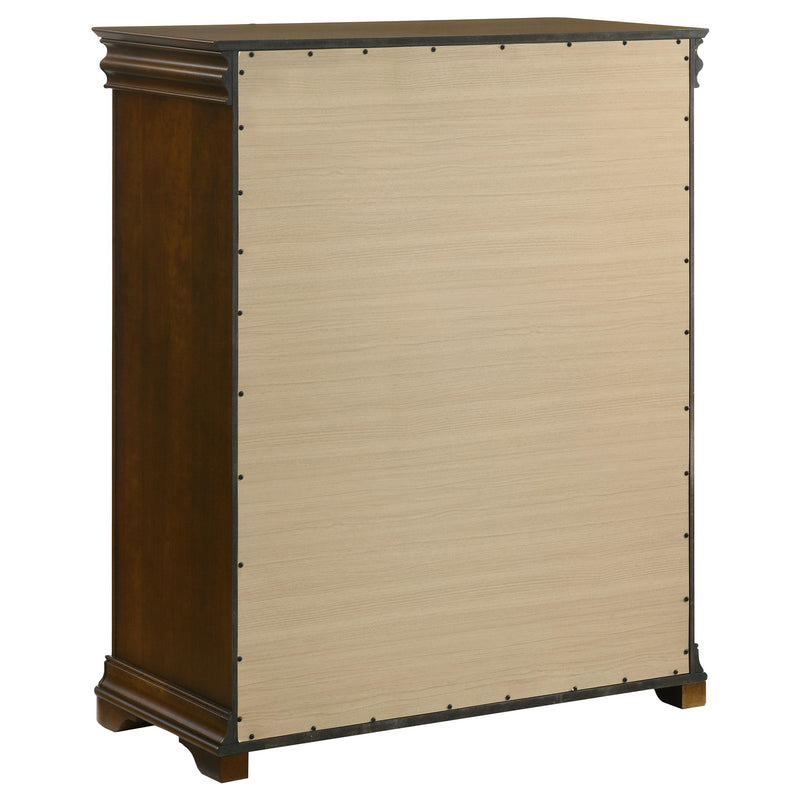 Garland 4-drawer Bedroom Chest of Drawers Brown Cherry - detail 6