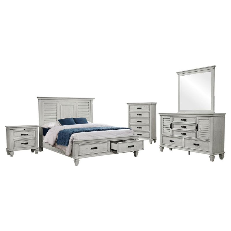Franco 5-piece Queen Bedroom Set Distressed White - alternate view