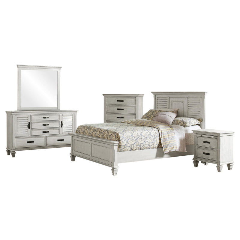 Franco 5-piece Queen Bedroom Set Distressed White - alternate view