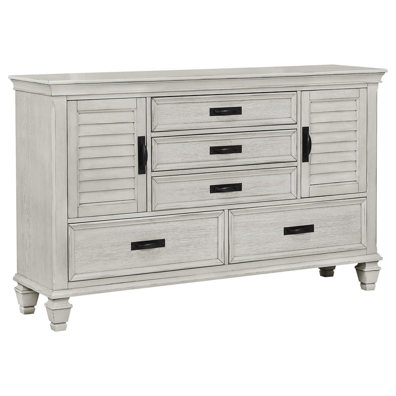 Franco 5-piece Queen Bedroom Set Distressed White - detail 6