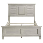 Franco Wood Queen Panel Bed Distressed White - detail 4