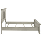 Franco Wood Queen Panel Bed Distressed White - detail 6