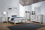 Franco 2-drawer Nightstand Distressed White - detail 4
