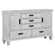 Franco 5-drawer Dresser Distressed White - alternate view