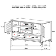 Franco 5-drawer Dresser Distressed White - detail 3