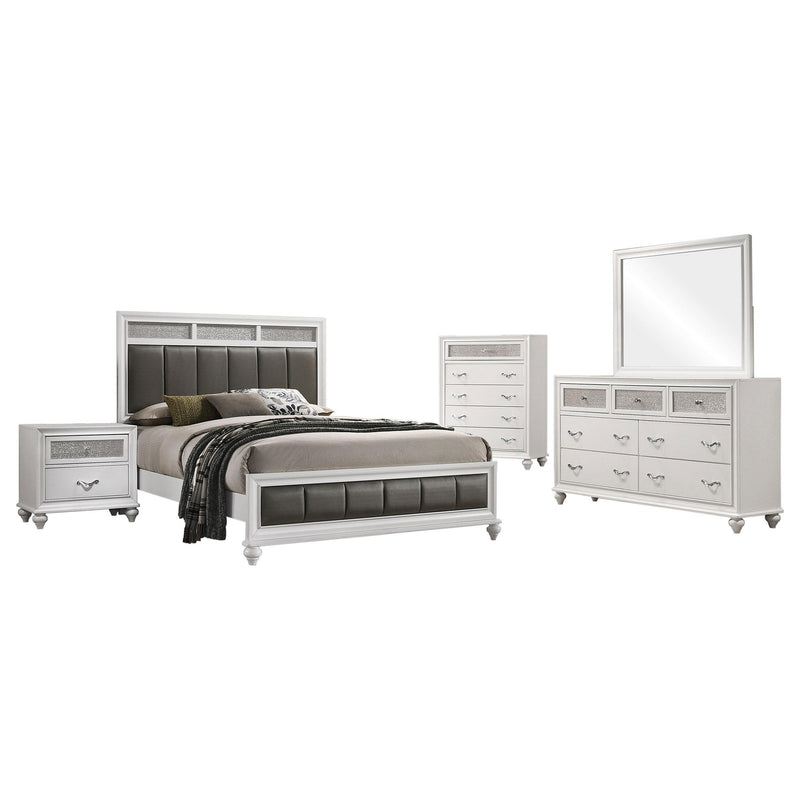 Barzini 5-piece Queen Bedroom Set White - alternate view