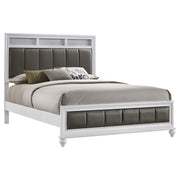 Barzini Wood Queen Panel Bed White - detail 3