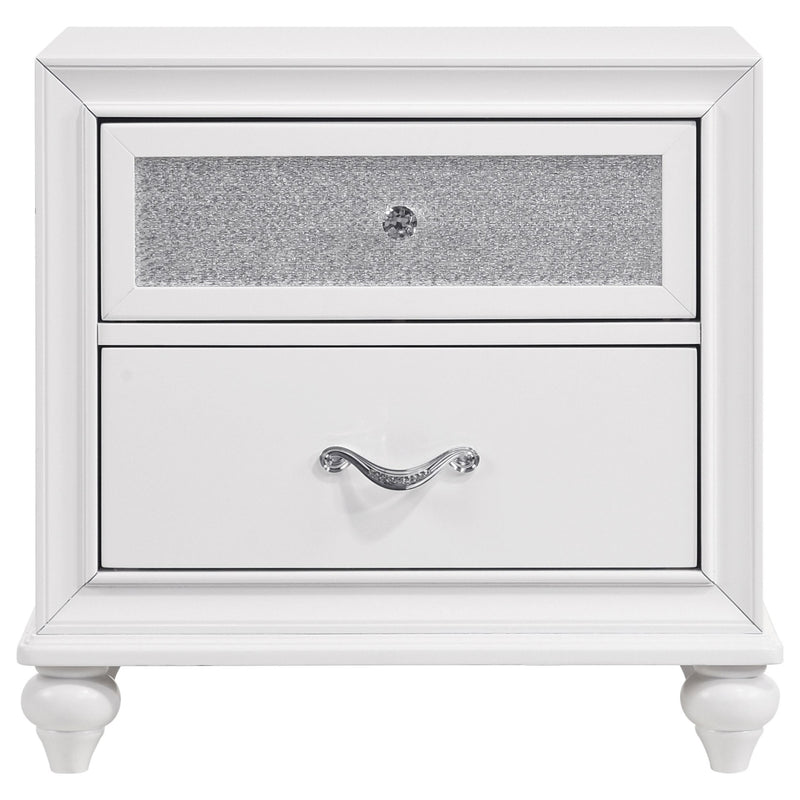 Barzini 2-drawer Nightstand White - detail 3