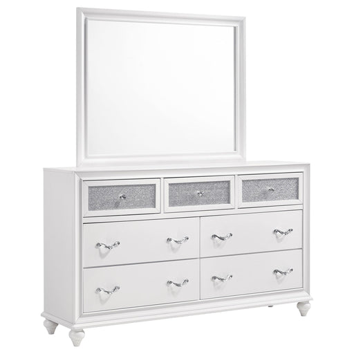 Barzini 7-drawer Dresser with Mirror White - alternate view