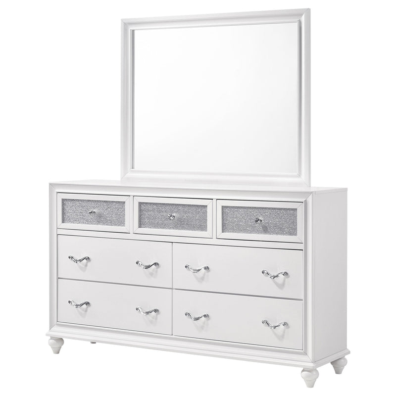 Barzini 7-drawer Dresser with Mirror White - detail 4