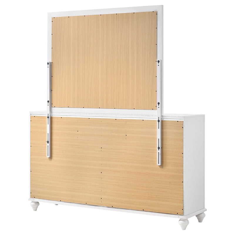 Barzini 7-drawer Dresser with Mirror White - detail 8