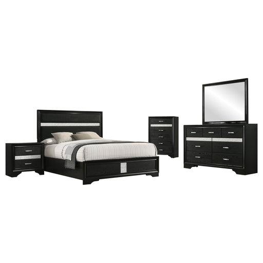Miranda 5-piece Queen Bedroom Set Black - alternate view