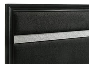 Miranda 54-inch Upholstered Queen Panel Bed Black - detail 5
