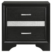 Miranda 3-drawer Nightstand Bedside Table Black - detail 3