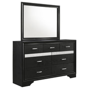 Miranda 7-drawer Dresser with Mirror Black - alternate view