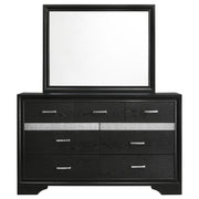 Miranda 7-drawer Dresser with Mirror Black - detail 3