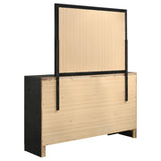 Miranda 7-drawer Dresser with Mirror Black - detail 6
