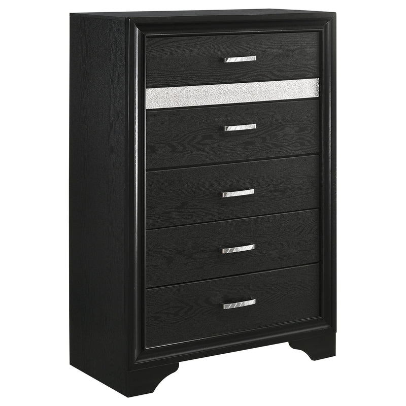 Miranda 6-drawer Bedroom Chest Black - alternate view