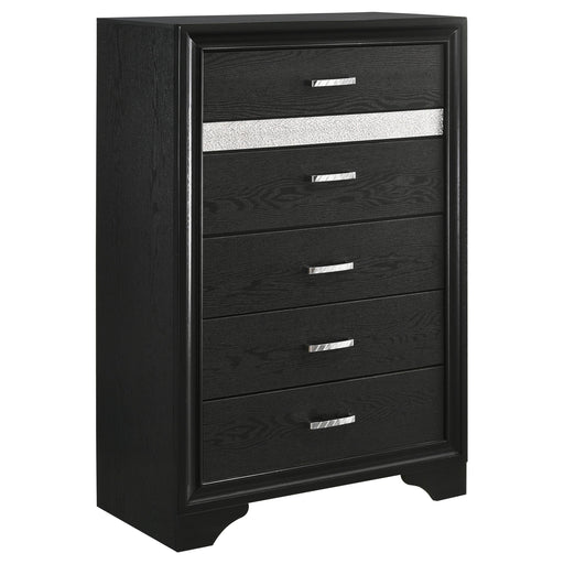 Miranda 6-drawer Bedroom Chest Black - alternate view