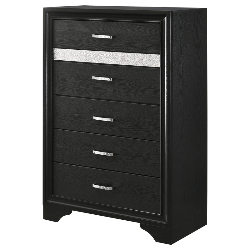 Miranda 6-drawer Bedroom Chest Black - detail 4