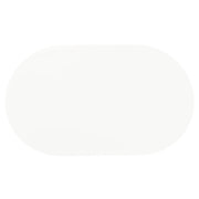 Retro Oval 60-inch Wood Top Dining Table White and Chrome - detail 3