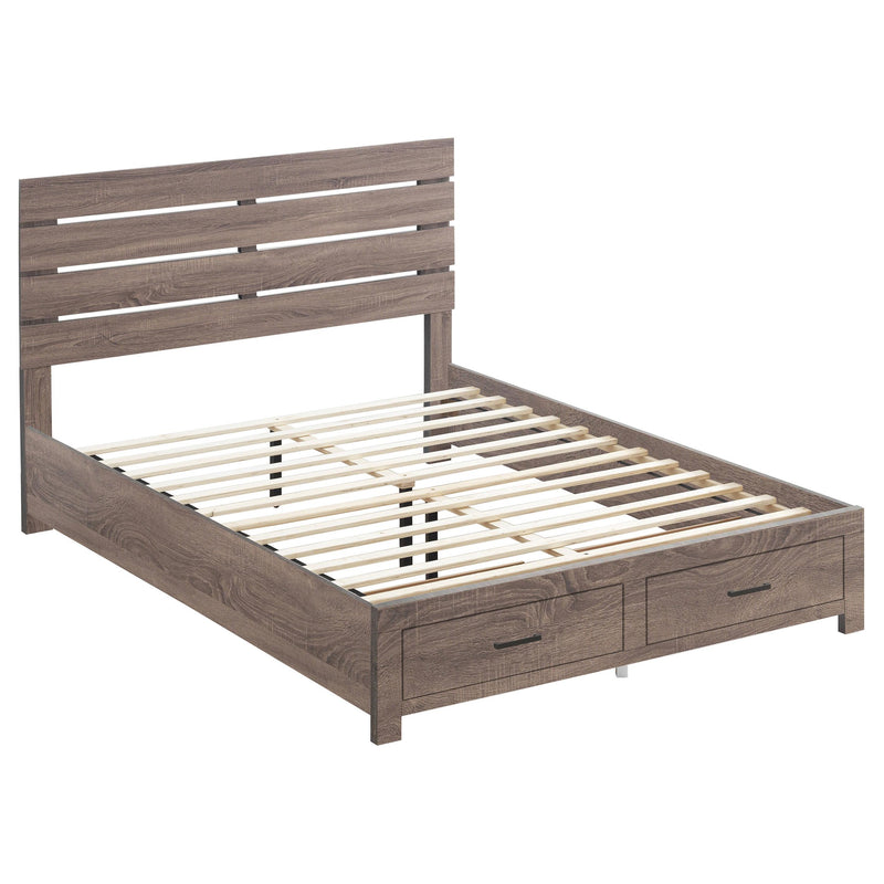 Brantford Wood Queen Storage Panel Bed Barrel Oak - alternate view