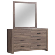 Brantford 6-drawer Dresser with Mirror Barrel Oak - alternate view