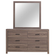 Brantford 6-drawer Dresser with Mirror Barrel Oak - detail 3